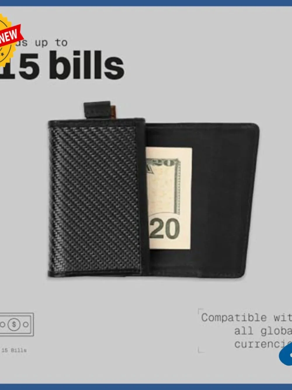 Ultra-Slim RFID Blocking Front Pocket Wallet Minimalist Card Holder